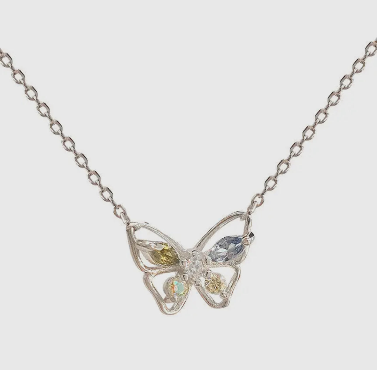 Sterling Butterfly Necklace