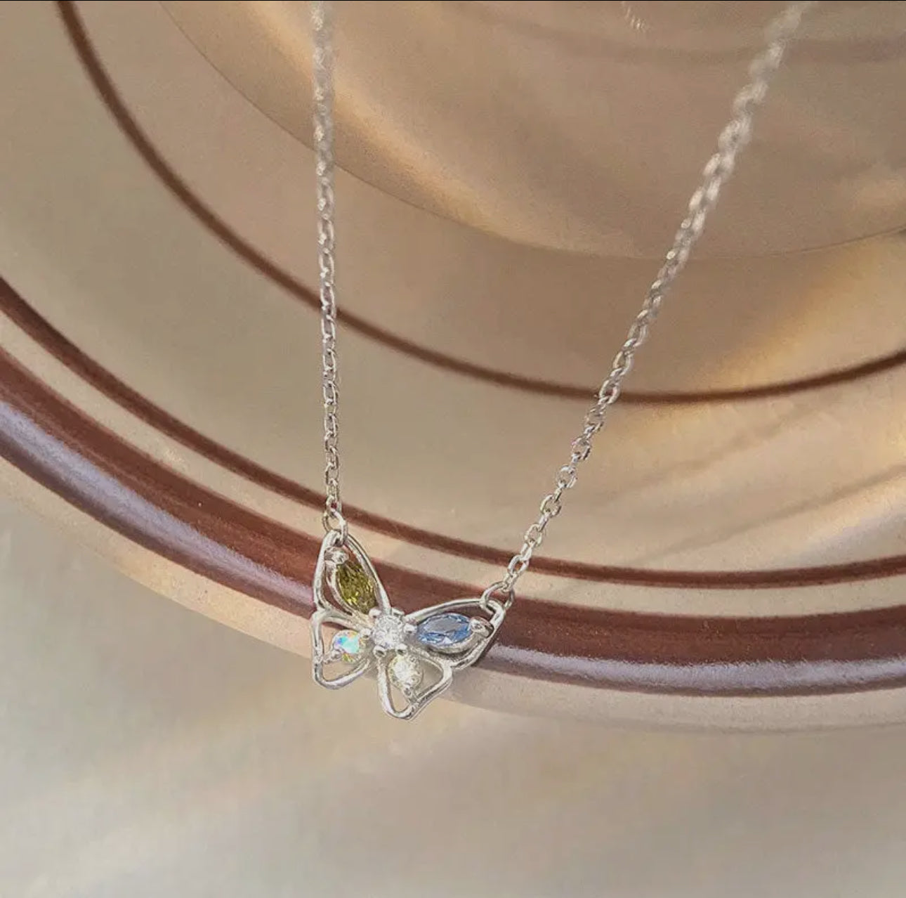 Sterling Butterfly Necklace