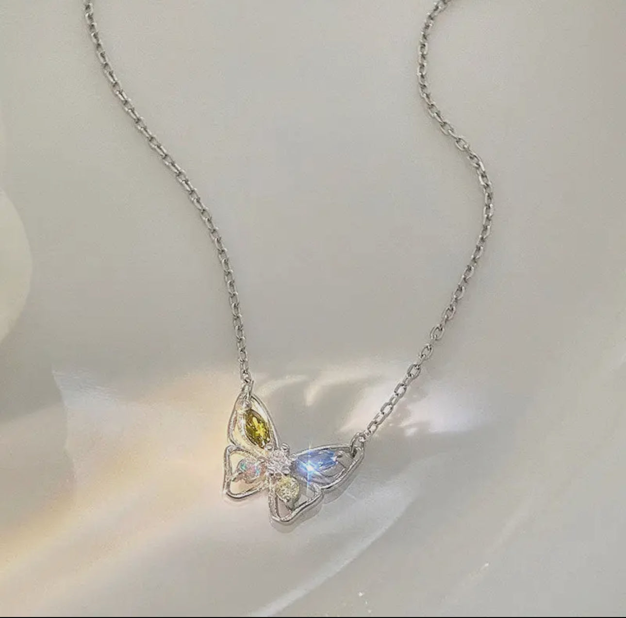 Sterling Butterfly Necklace